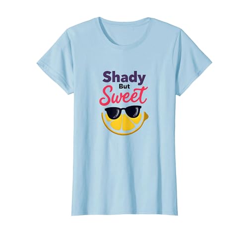Shady Bunch: Shady But Sweet Lemon Sonnenbrille Summer Humor T-Shirt, Damen, Himmelblau, XS Shady Bunch: Shady But Sweet Lemon Sonnenbrille Summer Humor T-Shirt, Damen, Himmelblau, XS von Generic
