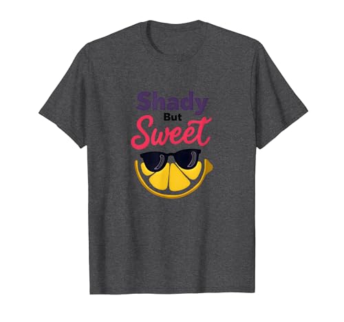 Shady Bunch: Shady But Sweet Lemon Sonnenbrille Summer Humor T-Shirt, Herren, Anthrazit Meliert, XL Shady Bunch: Shady But Sweet Lemon Sonnenbrille Summer Humor T-Shirt, Herren, Anthrazit Meliert, XL von Generic