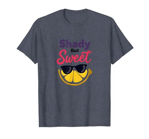 Shady Bunch: Shady But Sweet Lemon Sonnenbrille Summer Humor T-Shirt, Herren, Blau Meliert, 5XL Shady Bunch: Shady But Sweet Lemon Sonnenbrille Summer Humor T-Shirt, Herren, Blau Meliert, 5XL von Generic