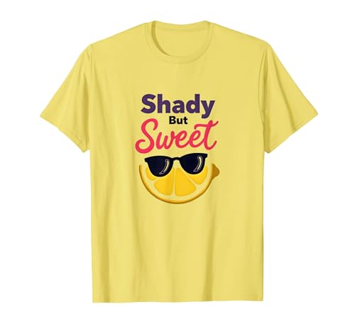 Shady Bunch: Shady But Sweet Lemon Sonnenbrille Summer Humor T-Shirt, Herren, Gelb, M von Generic