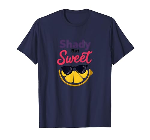 Shady Bunch: Shady But Sweet Lemon Sonnenbrille Summer Humor T-Shirt, Herren, Marineblau, XL Shady Bunch: Shady But Sweet Lemon Sonnenbrille Summer Humor T-Shirt, Herren, Marineblau, XL von Generic