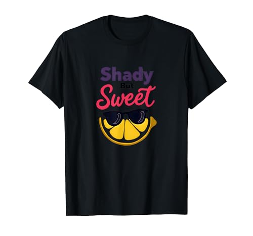 Shady Bunch: Shady But Sweet Lemon Sonnenbrille Summer Humor T-Shirt, Herren, Schwarz, M von Generic