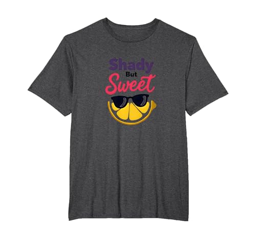 Shady Bunch: Shady But Sweet Lemon Sonnenbrille Summer Humor T-Shirt, Herren Große Größen, Anthrazit Meliert, 6X Tall Shady Bunch: Shady But Sweet Lemon Sonnenbrille Summer Humor T-Shirt, Herren Große Größen, Anthrazit Meliert, 6X Tall von Generic