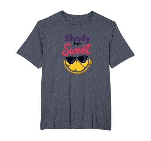 Shady Bunch: Shady But Sweet Lemon Sonnenbrille Summer Humor T-Shirt, Herren Große Größen, Blau Meliert, 3X Tall Shady Bunch: Shady But Sweet Lemon Sonnenbrille Summer Humor T-Shirt, Herren Große Größen, Blau Meliert, 3X Tall von Generic