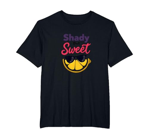 Shady Bunch: Shady But Sweet Lemon Sonnenbrille Summer Humor T-Shirt, Herren Große Größen, Schwarz, 6X Tall von Generic