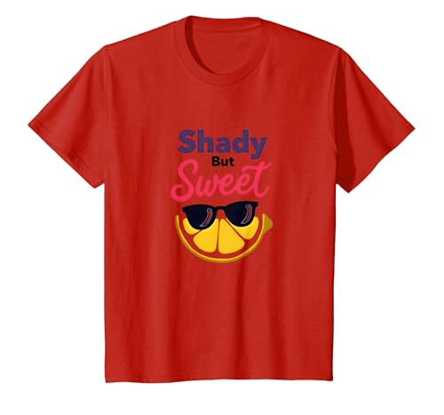 Shady Bunch: Shady But Sweet Lemon Sonnenbrille Summer Humor T-Shirt, Kinder, Rot, 140 von Generic