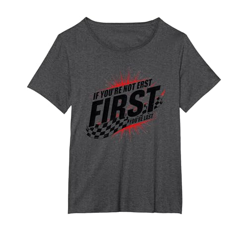 Shake and Bake First Last Racing Fan Motivierendes Zitat T-Shirt, Damen Große Größen, Anthrazit Meliert, 5X Shake and Bake First Last Racing Fan Motivierendes Zitat T-Shirt, Damen Große Größen, Anthrazit Meliert, 5X von Generic