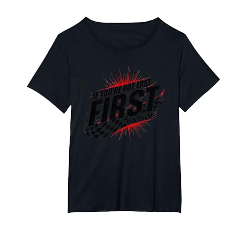 Shake and Bake First Last Racing Fan Motivierendes Zitat T-Shirt, Damen Große Größen, Schwarz, 5X Shake and Bake First Last Racing Fan Motivierendes Zitat T-Shirt, Damen Große Größen, Schwarz, 5X von Generic