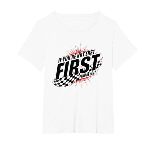 Shake and Bake First Last Racing Fan Motivierendes Zitat T-Shirt, Damen Große Größen, Weiß, 4X Shake and Bake First Last Racing Fan Motivierendes Zitat T-Shirt, Damen Große Größen, Weiß, 4X von Generic