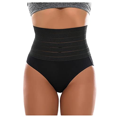 Shapewear Damen Bauchweg Slip Unterhose Shaping Miederhose Figurformende Hohe Taille Skinny Unterwäsche Bauch Weg Pants Body Stark Formend Nahtlos Höschen (Schwarz, M) von Generic
