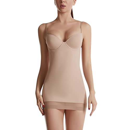 Shapewear Damen Formendes Unterkleid Shapewear Damen Bauchweg Stark Formend Deep V Full Slips Body Shaper Miederkleider Für Damen von Generic