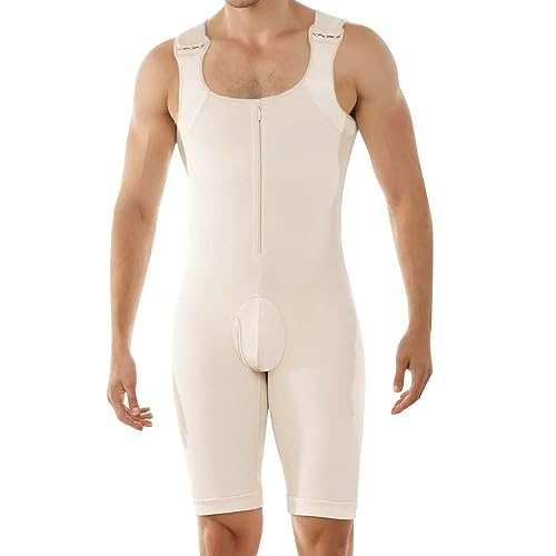 Shapewear Herren Bodysuit Shaper Body Vest Kompressions Unterhemd Butt Lifter Miederhose Männer Fitness Kompression Unterwäsche Bauchweg Stark Formend Miederbody mit Bein Shaping Bodysuits von Generic