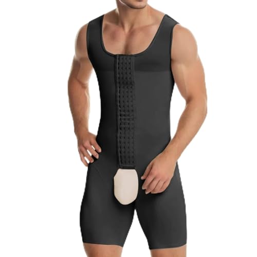 Shapewear Herren Unterhemden Full Body Shaper Herren Bauchweg Shirt UnterwäSche Bodysuit Seamless Kompressionsshirt Tank Top von Generic