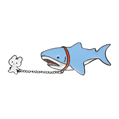 Shark Cartoon Brosche Pin Abzeichen für Kleidung Taschen Liefert DIY Handwerk, Hai-Hase von Generic