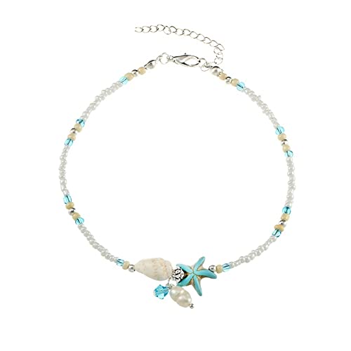 Shell Fußkettchen Handgewebter Fußschmuck Sommer Strand Barfuß Armband Bein Knöchel Shell Fußkettchen Handgewebter Fußschmuck Sommer Strand Barfuß Armband Bein Knöchel von Generic