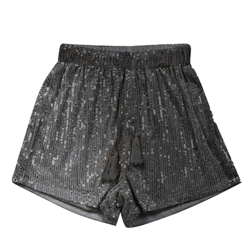 Shorts Damen Pailletten Hose hohe Taille Gerades Bein Shorts Damen Metallic Hotpants Pailletten Glitzer Shorts Festivals Outfits Glänzend Kurz Hose Sexy Hotpants Mode Shorts Damen Pailletten Hose hohe Taille Gerades Bein Shorts Damen Metallic Hotpants Pailletten Glitzer Shorts Festivals Outfits Glänzend Kurz Hose Sexy Hotpants Mode von Generic