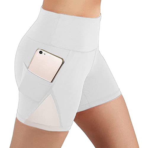 Shorts Damen mit Taschen Sporthose Damen kurz Sport Shorts Kurze Hose Damen Sport Leggings Damen High Waist Radlerhose Laufhose von Generic