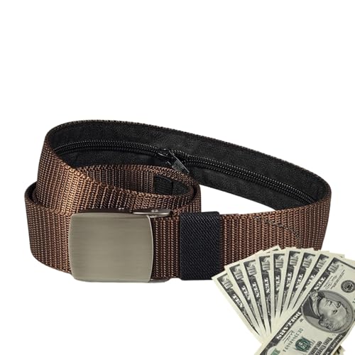 Sicherheits-Geldgürtel, Reise-Sicherheits-Geldgürtel - Gürtel mit Geldtasche | Reise-Anti-Diebstahl-Sicherheitsgürtel für Wertsachen, bequemer, sicherer Taillengürtel für Bargeld, Herren- und Damenpas von Generic