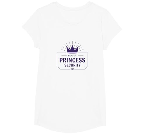 Sicherheitschef der Prinzessin: Royal Crown Humor T-Shirt, Girls, Weiß, XS von Generic