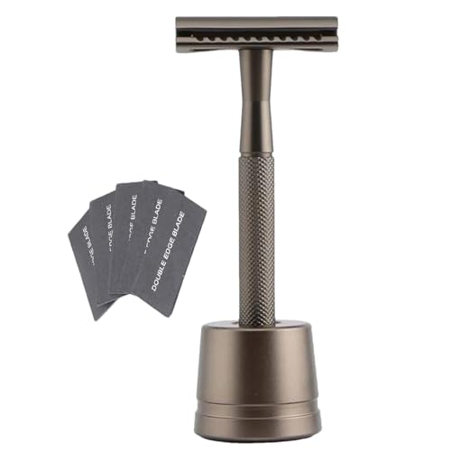 Sicherheitsrasierer, Rasierer | Sicherheitsrasierer für Männer, zweischneidiges Rasiermesser aus Metall, Herrenrasierer für die Rasur, geeignet für Reisen von Generic