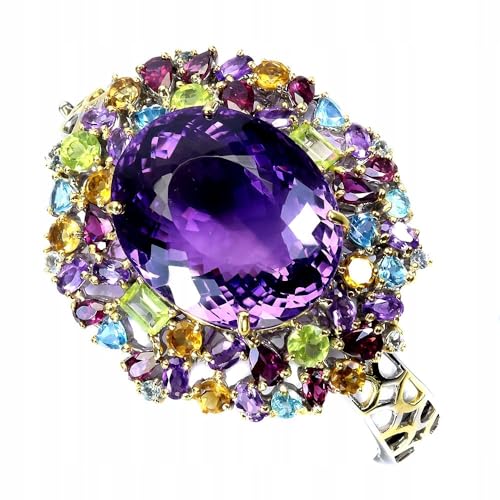 Silber Armband Elegant Naturamethyst 95ct Topas Apatiten Zitrone von Generic
