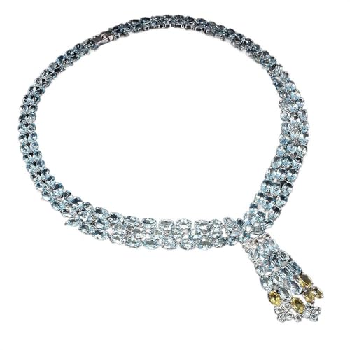 Silber Halskette Natur Topase sky Zitrone 925 von Generic