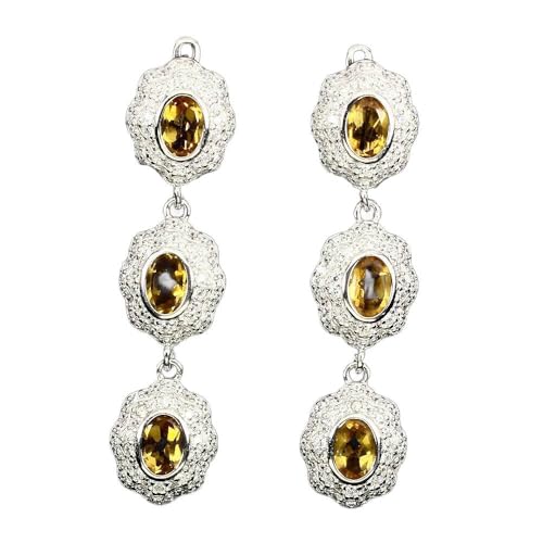 Silber Ohrringe Natur Zitrone Zirkonia 925 3 Silber Ohrringe Natur Zitrone Zirkonia 925 3 von Generic