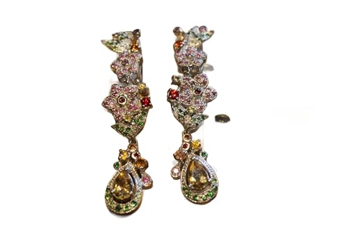 Silber Ohrringe Saphir Zitrone Diopside 2 von Generic