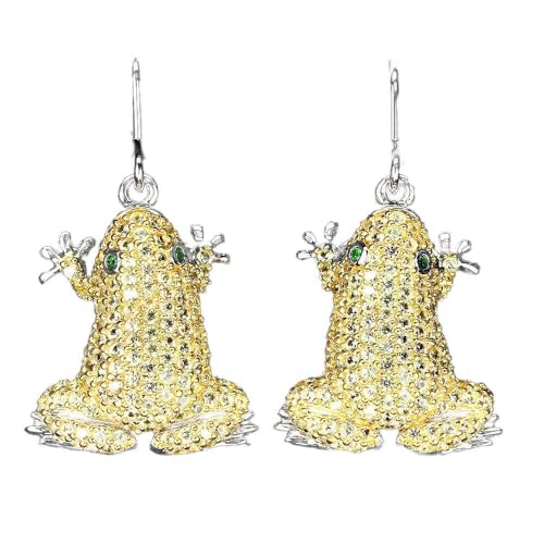 Silber Ohrringe Smaragde Saphir Songea Frösche 2 von Generic