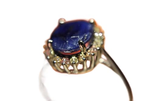 Silber Ring 925 r 19.5 Saphir Songea blau natur, Single Silber Ring 925 r 19.5 Saphir Songea blau natur, Single von Generic