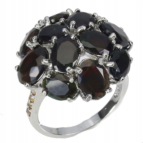 Silber Ring Schwarz Opal Saphir Songea r 16, Single Silber Ring Schwarz Opal Saphir Songea r 16, Single von Generic