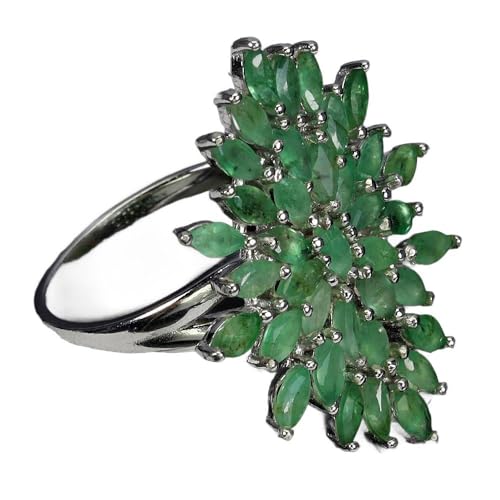 Silber Ring r 16 Natur Smaragde Traumhaft, Single Silber Ring r 16 Natur Smaragde Traumhaft, Single von Generic