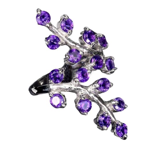 Silber Ring r 19 natürliche Amethyste schön 925, Single Silber Ring r 19 natürliche Amethyste schön 925, Single von Generic