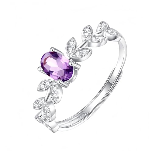 Silber Ringe 925 Frauen Silberner Damenring Mit Geburtsstein Und Blauem Topas Eingelegt Mit Ovalem Glänzendem Zirkonia Blattzweig Verstellbar Ehering Daumenring Schmuckgeschenk Mehrfarbiger Amethys Silber Ringe 925 Frauen Silberner Damenring Mit Geburtsstein Und Blauem Topas Eingelegt Mit Ovalem Glänzendem Zirkonia Blattzweig Verstellbar Ehering Daumenring Schmuckgeschenk Mehrfarbiger Amethys von Generic