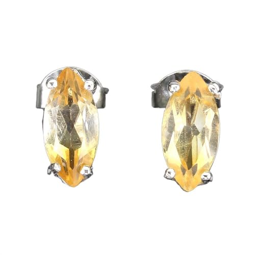 Silber feine Ohrringe Natur Zitrone 925 4 von Generic