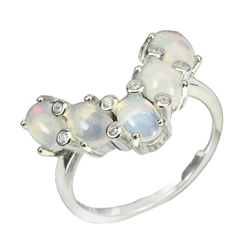 Silber schöner Ring Natur Feuerholz Zirkonia r 20, Single Silber schöner Ring Natur Feuerholz Zirkonia r 20, Single von Generic