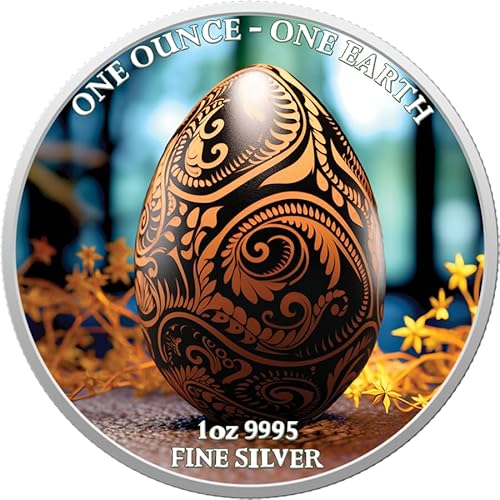 Generic Silbermünze Fiji Earth Ostern Ei 1 oz 2022 von Generic