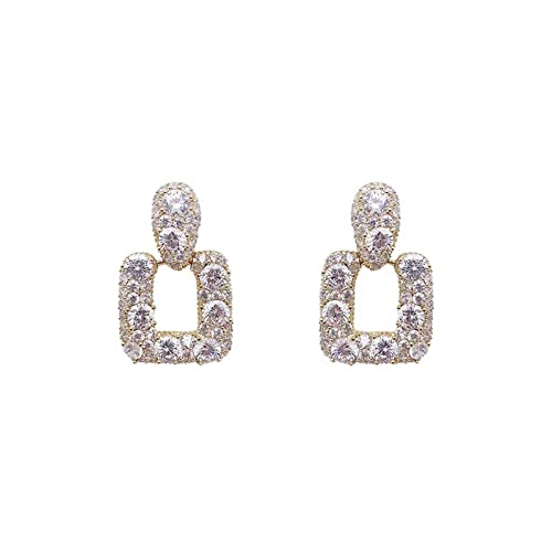 Silberne Nadel Temperament Geometrische Quadrat Ohrstecker für Frauen von Generic