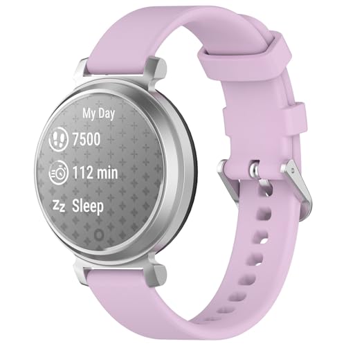 Silikon Armband Kompatibel mit Garmin Lily 2 Active Uhren, 14mm Wasserdicht Weiches Atmungsaktiv Einstellbar Loops Ersatz Sportarmband Zubehör für Damen Herren, A-Hellviolett Silikon Armband Kompatibel mit Garmin Lily 2 Active Uhren, 14mm Wasserdicht Weiches Atmungsaktiv Einstellbar Loops Ersatz Sportarmband Zubehör für Damen Herren, A-Hellviolett von Generic