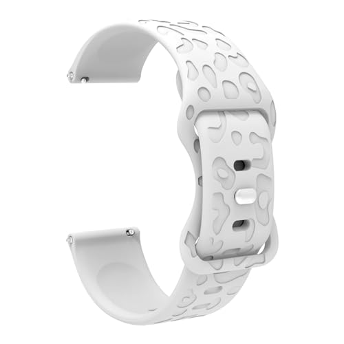 Silikon Armband für Fossil Damen Gen 6 42mm, 18mm Wasserdichte Weiche Ersatzriemen, Weiches Silikon Ersatzarmband Uhrenarmband Sportarmband für Damen Herren, Weiß von Generic