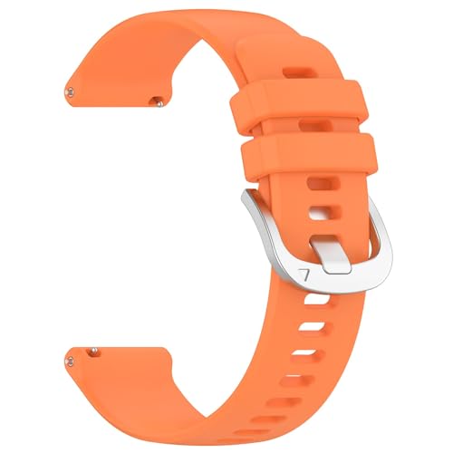 Silikon Armband für Garmin Vivoactive 5, 20mm Wasserdichte Weiche Ersatzriemen, Weiches Silikon Ersatzarmband Uhrenarmband Sportarmband für Damen Herren, Orange von Generic