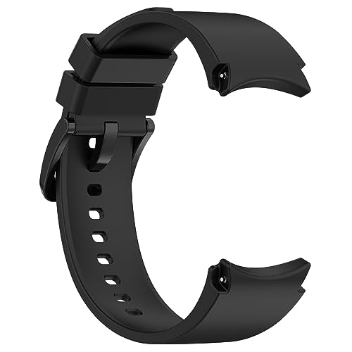 Silikon Armband für Samsung Gear S2 Classic, 20mm Wasserdichte Weiche Ersatzriemen, Weiches Silikon Ersatzarmband Uhrenarmband Sportarmband für Damen Herren, Schwarz von Generic