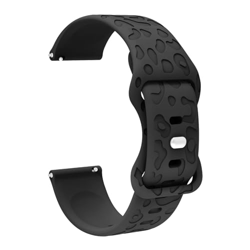 Silikon Armband für Withings ScanWatch 38mm, 18mm Wasserdichte Weiche Ersatzriemen, Weiches Silikon Ersatzarmband Uhrenarmband Sportarmband für Damen Herren, Schwarz von Generic