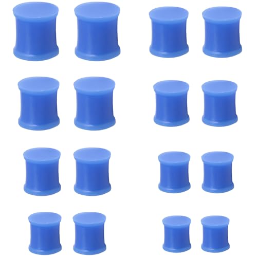 Silikon Blau 8 Paar Flexible Ohr Plugs Hypoallergen Gauges Expander Set Double Flared Ohrpiercing Kit Ohrringe Piercing Schmuck Tuneles De Oreja Para Hombre Männer Frauen 6-20 MM Silikon Blau 8 Paar Flexible Ohr Plugs Hypoallergen Gauges Expander Set Double Flared Ohrpiercing Kit Ohrringe Piercing Schmuck Tuneles De Oreja Para Hombre Männer Frauen 6-20 MM von Generic