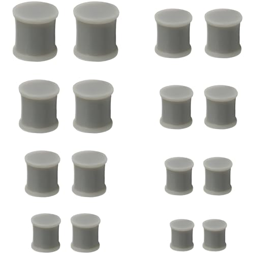 Silikon Grau 8 Paar Flexible Ohr Plugs Hypoallergen Gauges Expander Set Double Flared Ohrpiercing Kit Ohrringe Piercing Schmuck Tuneles De Oreja Para Hombre Männer Frauen 6-20 MM Silikon Grau 8 Paar Flexible Ohr Plugs Hypoallergen Gauges Expander Set Double Flared Ohrpiercing Kit Ohrringe Piercing Schmuck Tuneles De Oreja Para Hombre Männer Frauen 6-20 MM von Generic