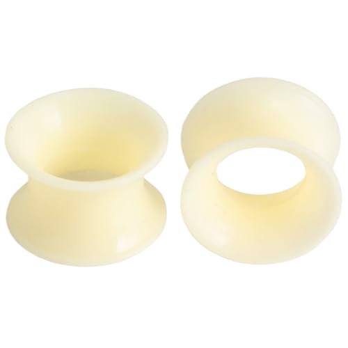 Silikon Hautfarben 1 Paar Flexible Dünn Ohr Flesh Tunnel Double Flared Ohrringe Hypoallergen Gauges Expander Piercing Schmuck Ohrpiercing Tuneles De Oreja Para Hombre Männer Frauen 8 mm(0 G) von Generic
