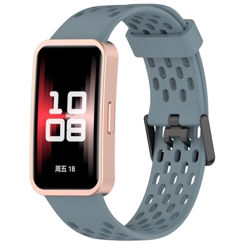 Silikon Kautschuk Uhrenarmband Kompatibel mit HuaWei Band 8/9,Uhrenarmband mit Schnellverschluss Ersatzbänder,Damen Herren Armband Uhren Zubehör (C, HUAWEI) von Generic