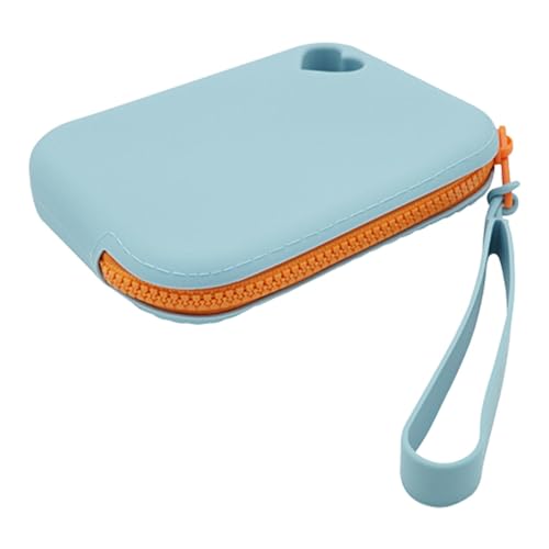 Silikon-Kosmetiktasche | Wasserdichter Kabelbinder-Organizer | Kleine Schlüsselbox Tragbare Make-up Aufbewahrungstasche Multifunktionale Reißverschluss Zubehör für Frauen, Light Blue2, von Generic