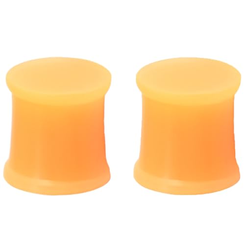 Silikon Orange 1 Paar Flexible Ohr Solide Plugs Hypoallergen Gauges Expander Double Flared Ohrpiercing Ohrringe Piercing Schmuck Tuneles De Oreja Para Hombre Männer Frauen 5 mm(4 G) von Generic