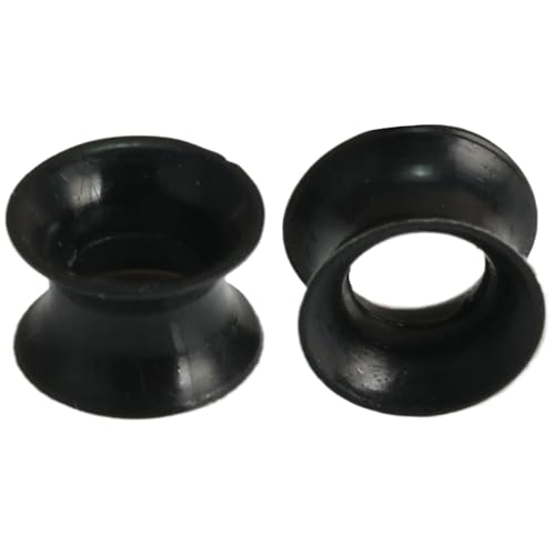 Silikon Schwarz 1 Paar Flexible Dünn Ohr Flesh Tunnel Double Flared Ohrringe Hypoallergen Gauges Expander Piercing Schmuck Ohrpiercing Tuneles De Oreja Para Hombre Männer Frauen 38 mm von Generic